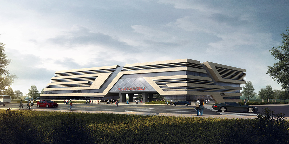 鞏義市五里堡城鄉(xiāng)客運公交場站綜合樓、維修車間幕墻外裝飾工程